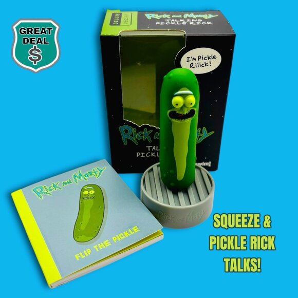 Rick and Morty: Talking Pickle Rick with Mini Book! NEW! - Picture 1 of 8